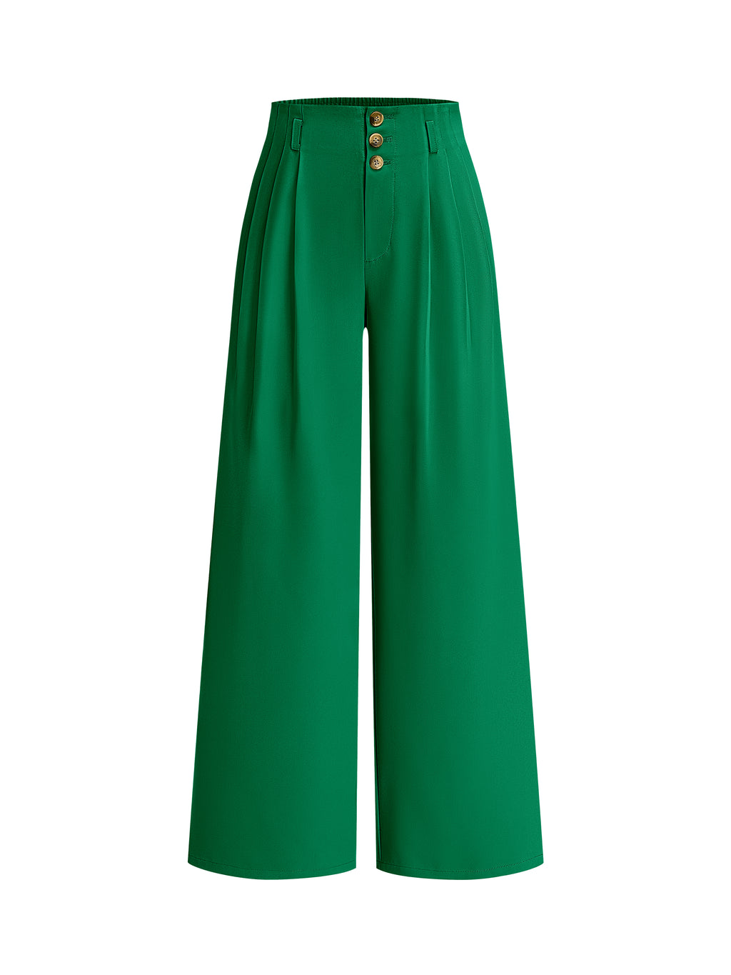 BTFBM Wide Leg Dress Pants Women Business Casual Outfits Elastic High Waisted Palazzo Pants, Button Zip Up Closure, Pleated Office Work Trousers With Pockets, Fall Fashion