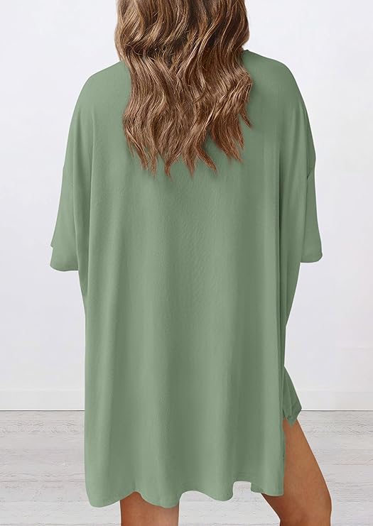 PRETTYGARDEN Women's Two Piece Lounge Set Summer Casual Oversized Shirts Biker Shorts Matching Airport Travel Outfit