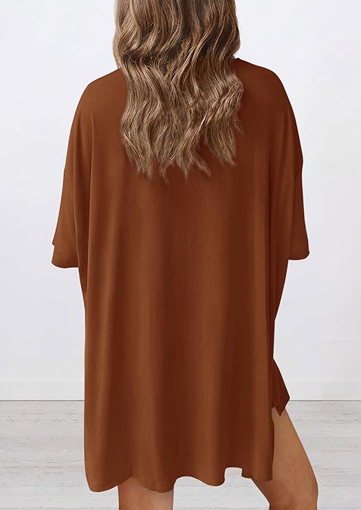 PRETTYGARDEN Women's Two Piece Lounge Set Summer Casual Oversized Shirts Biker Shorts Matching Airport Travel Outfit