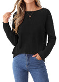 FreshPretty Womens Fall Oversized Sweaters Rolled Neck Knit Tops,Boat Neck Sweater,Lightweight Oversized Knit Tops,Long Sleeve Pullover Sweaters,Business Casual Work Clothes,Fall Fashion Tops