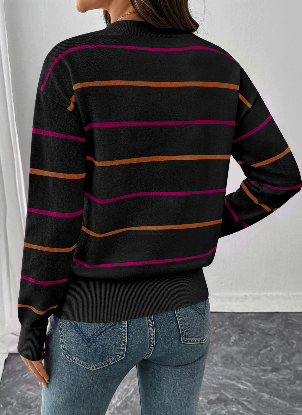 PRETTYGARDEN Womens Sweaters 2026 Cute Striped Pullover Tops