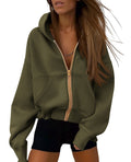 PRETTYGARDEN Women's Zip Up Hoodie Sweatshirt Y2K Fall Fashion Clothes Long Sleeve Loose Fit Pockets Casual Trendy Jacket
