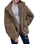 PRETTYGARDEN Women's Fashion Winter Coats Sherpa Fleece Faux Fur Shearling Oversized Trendy Jackets Warm Outerwear Clothing