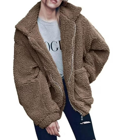 PRETTYGARDEN Women's Fashion Winter Coats Sherpa Fleece Faux Fur Shearling Oversized Trendy Jackets Warm Outerwear Clothing