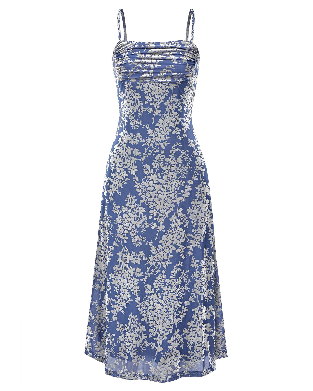 BTFBM Women's Summer Dress Sleeveless Spaghetti Strap Midi Dress Sexy Cowl Neck Floral Cocktail Dress Party Dresses