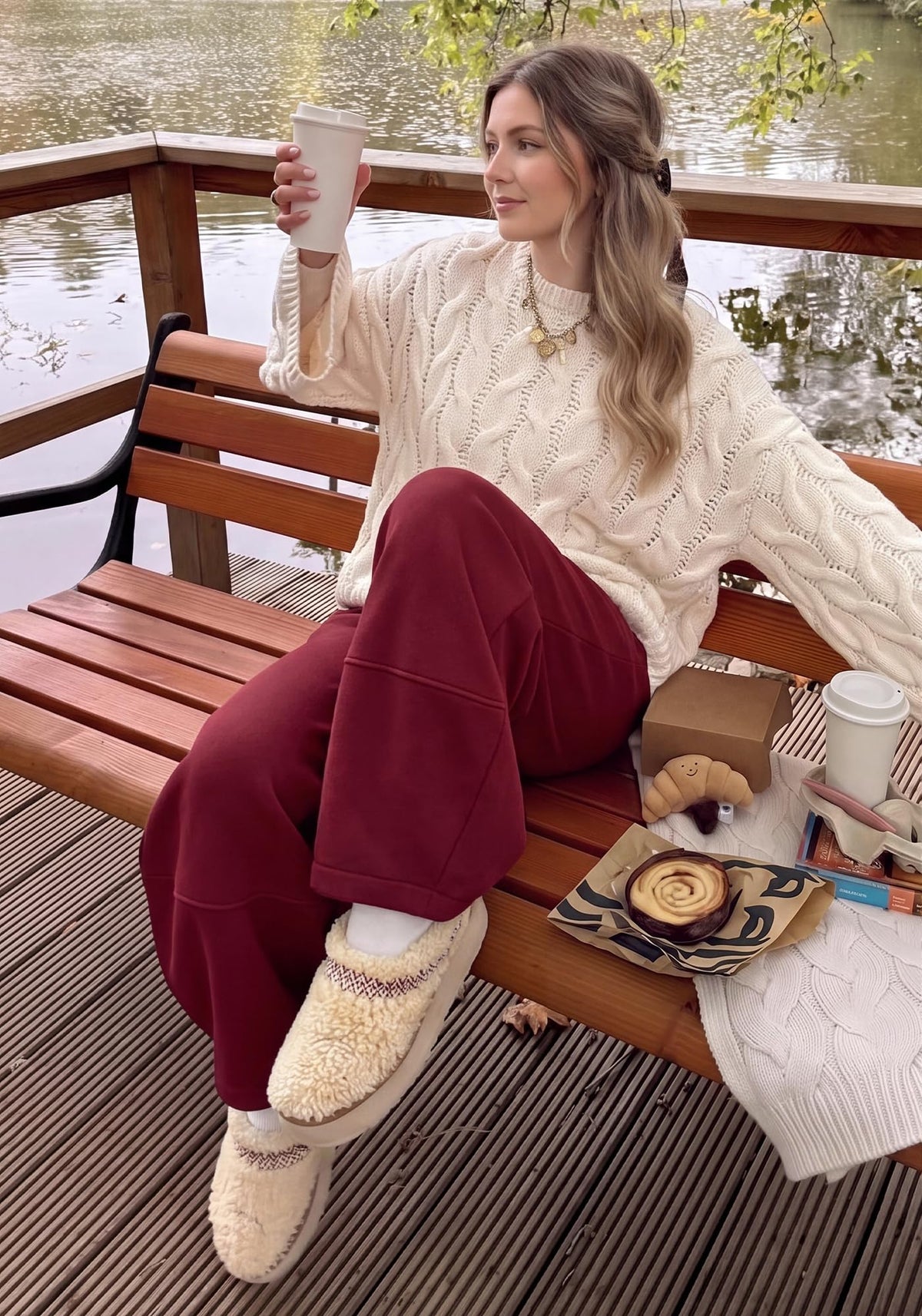 BTFBM Womens Wide Leg Pants Ankle Palazzo Fleece Harem Barrel Sweatpants High Waisted Baggy Sweatpants with Pockets,Casual Lounge Flowy Pants,Lounge Cropped Trousers,Fall Outfits for Women