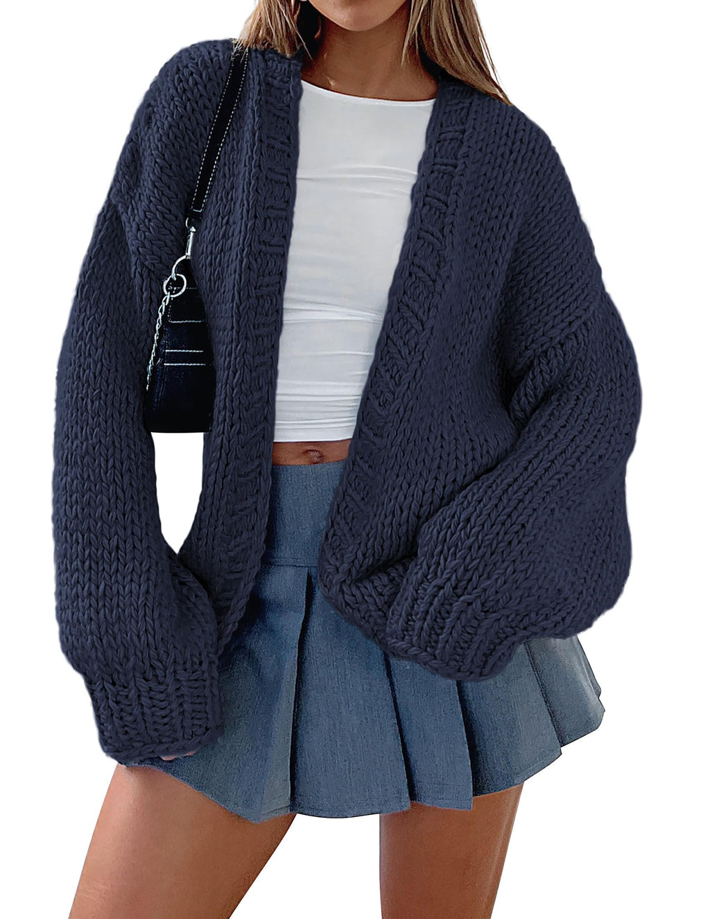 PRETTYGARDEN Cardigan Sweaters for Women Trendy Fall Fashion Long Sleeve Chunky Knit Cardigans Winter Clothing Outfits