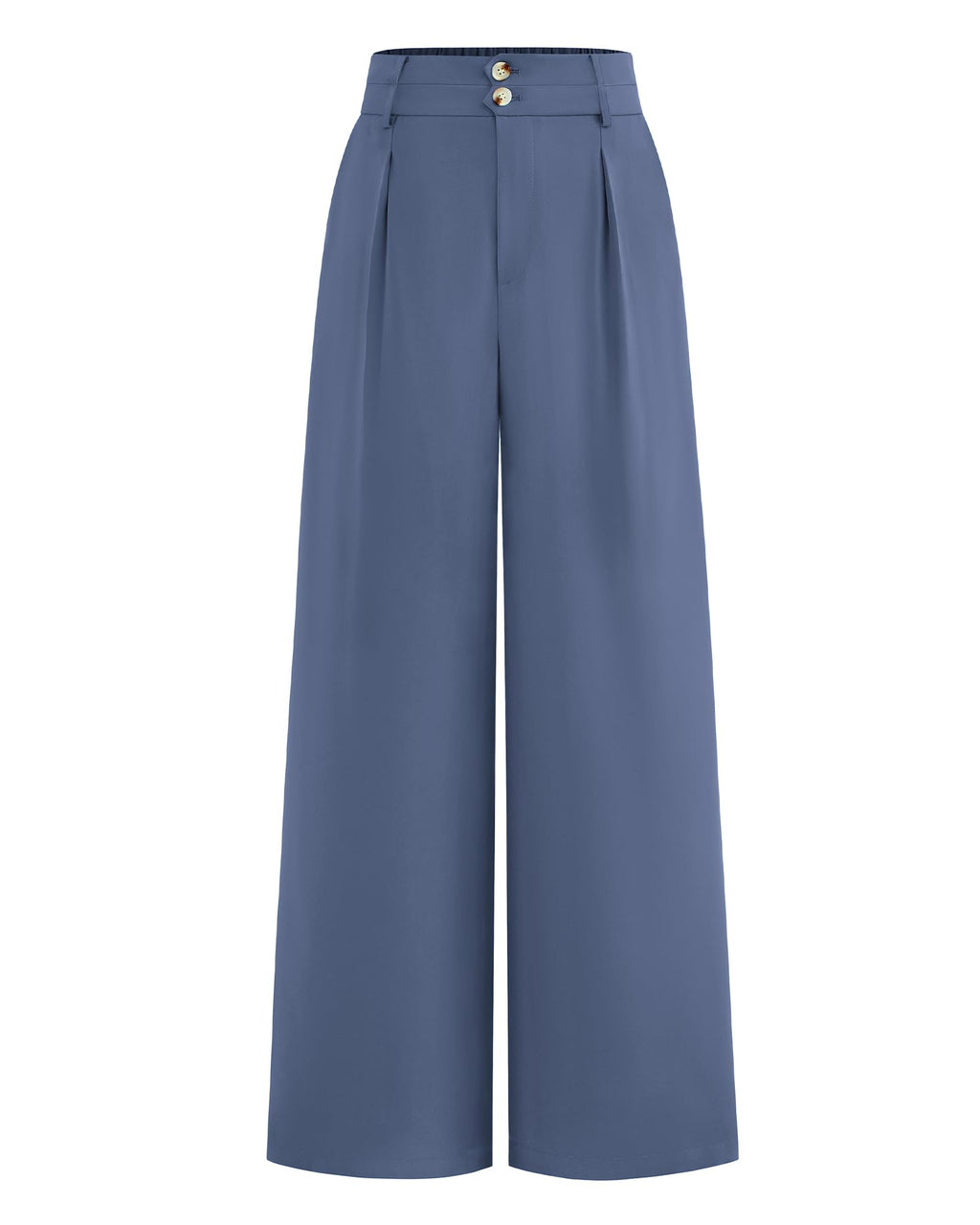 BTFBM Women Wide Leg Dress Pants High Waisted Button Pleated Business Casual Trousers Office Work Palazzo Pants