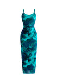 PRETTYGARDEN Summer Wedding Guest Dresses for Women Spaghetti Strap Mesh Bodycon Beach Vacation Floral Maxi Long Dresses