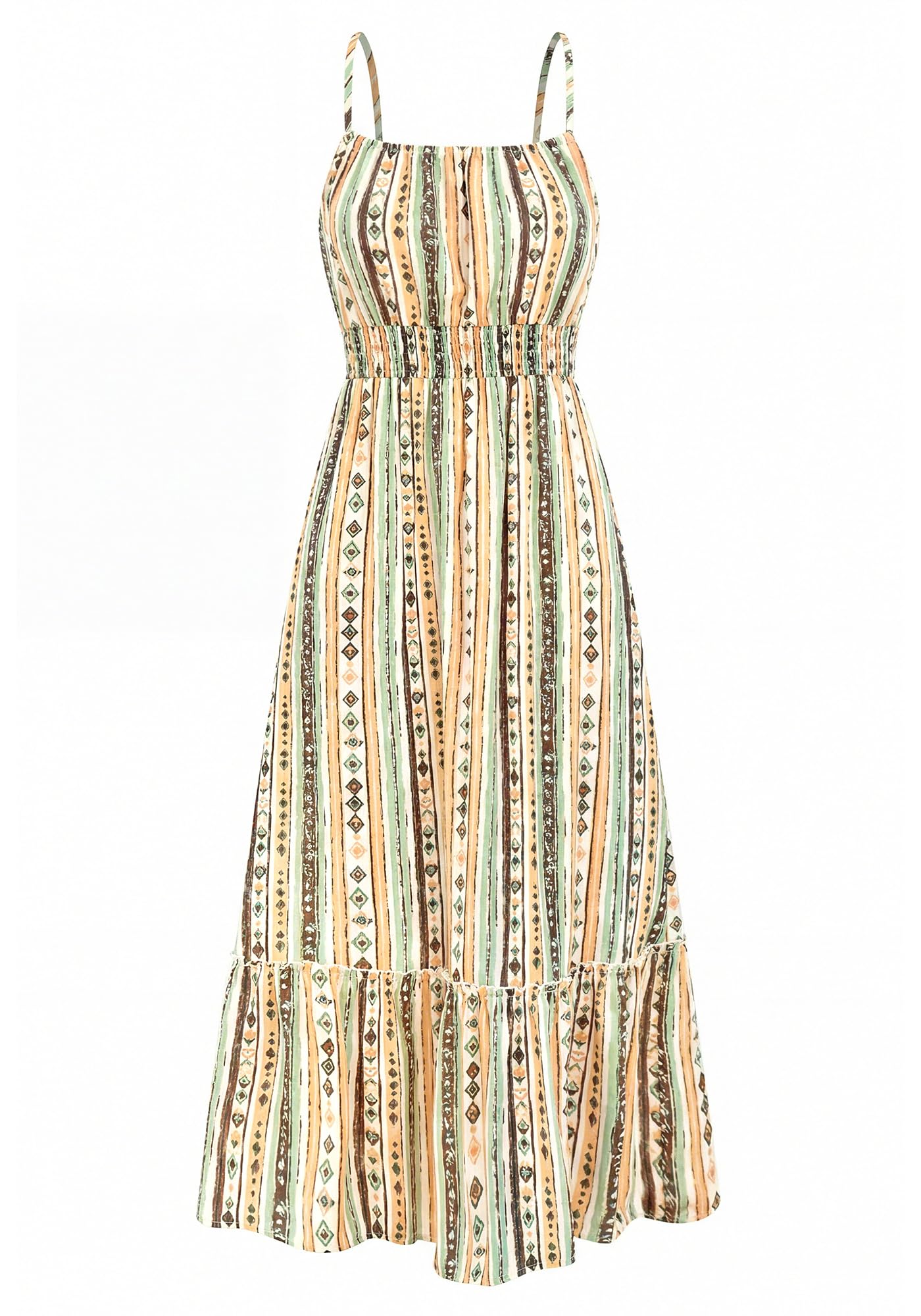 BTFBM Summer Dresses for Women Sundresses Sleeveless Spaghetti Strap Boho Beach Vacation Outfits Spring Maxi Dress