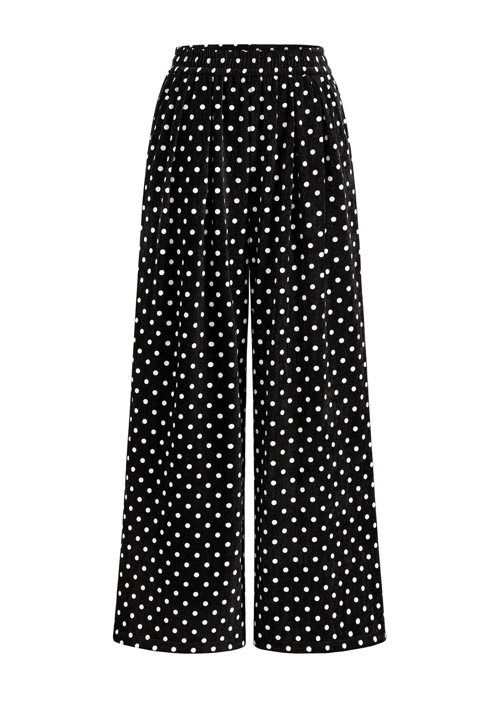 PRETTYGARDEN Casual Women's Pants Elastic Waist Palazzo Long Pajama Wide Leg Trousers Knit Fall Outfits with Pockets