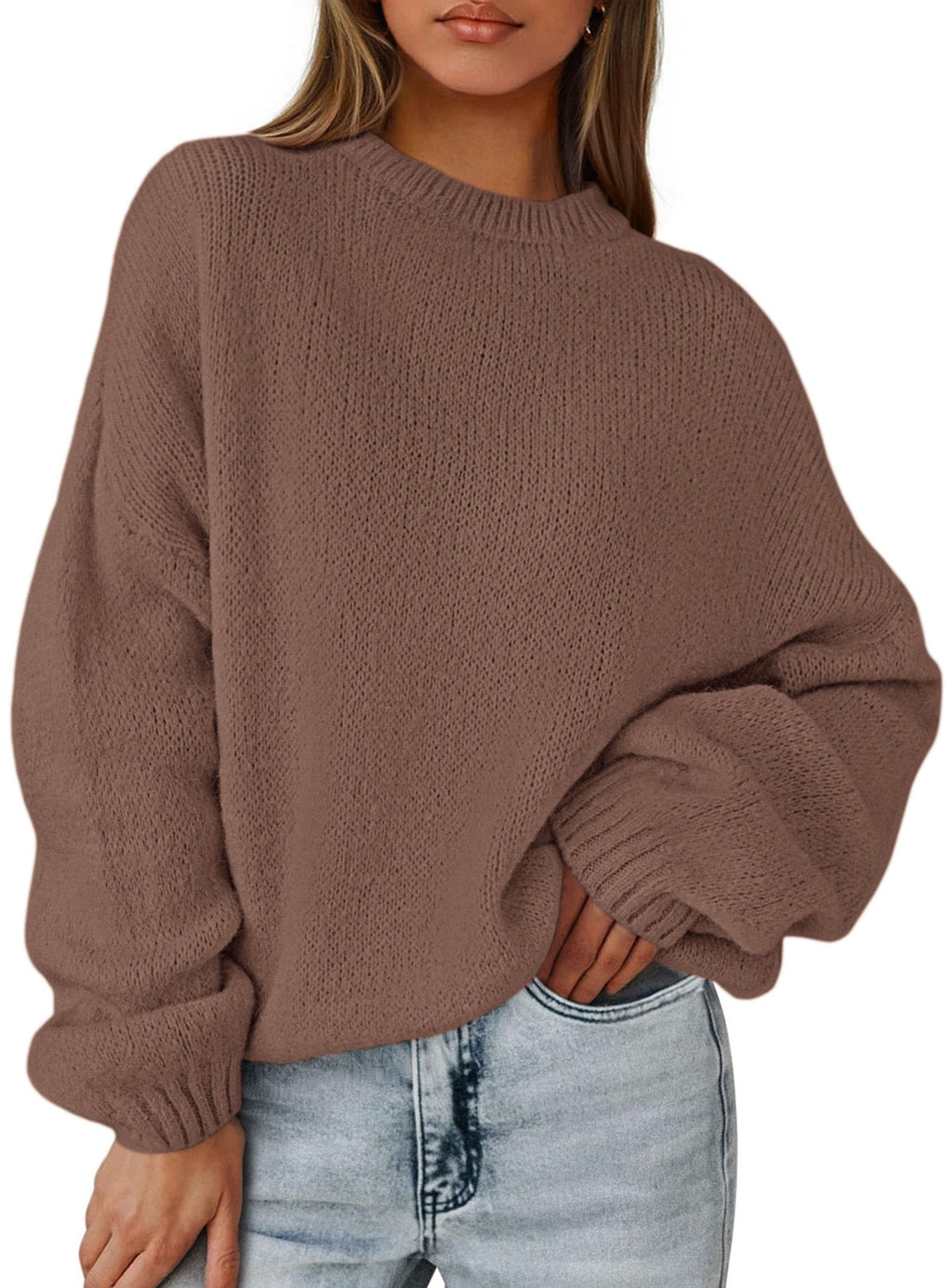 PRETTYGARDEN Women's Fall Oversized Sweaters Dressy Casual Long Sleeve Chunky Knit Winter Pullover Tops 2026 Holiday Outfits