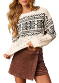 PRETTYGARDEN Women's Fair Isle Oversized Sweater | Relaxed Fit, Soft Cozy Knit, Long Sleeve Pullover, Crew Neck, Going Out Tops, Fall Holiday Outfits, Winter Fashion Clothing