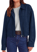 PRETTYGARDEN Women's Faux Suede Cropped Fall Jackets