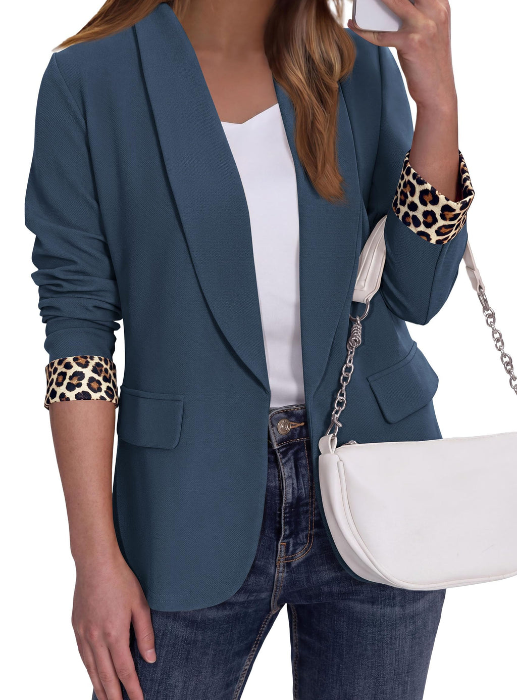 PRETTYGARDEN Blazers for Women Business Casual Open Front Lapel Suit Jacket