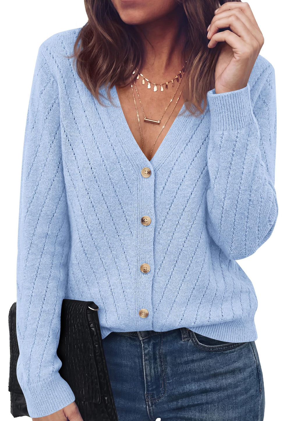 PRETTYGARDEN Women's Cozy Cardigan Sweater with Button