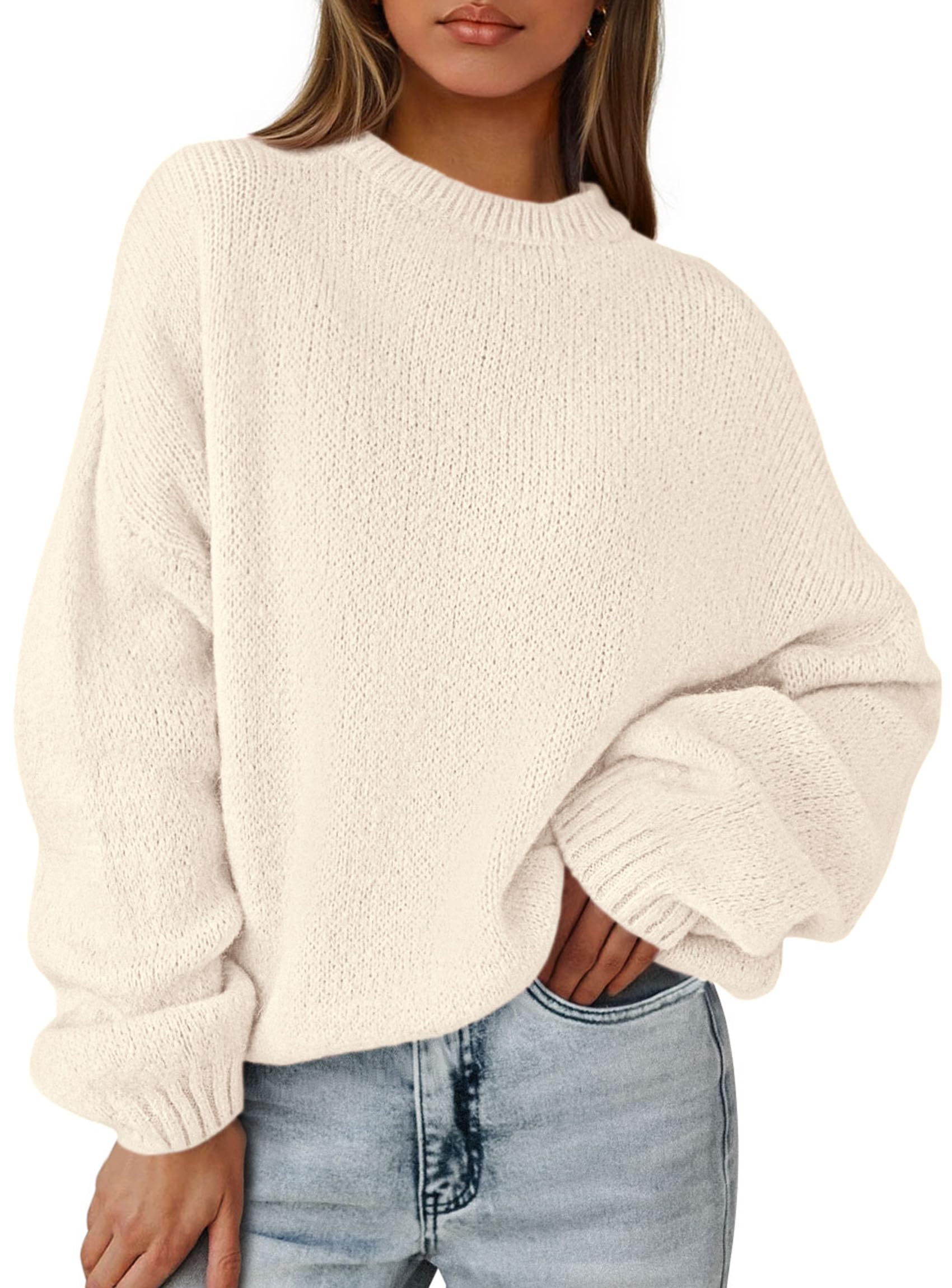 PRETTYGARDEN Women's Fall Oversized Sweaters Dressy Casual Long Sleeve Chunky Knit Winter Pullover Tops 2026 Holiday Outfits