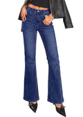 PRETTYGARDEN Womens Bootcut Denim Jeans Wide Leg Pants | Stretchy, High Waisted Rise, Flare Bell Bottom, Pockets, Trendy Casual, Going Out Outfits, Fall Winter Fashion Clothing