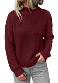 PRETTYGARDEN Women's Chunky Knit Fall Mock Turtleneck Pullover Sweaters,Long Sleeve Shirts, Casual Work Office Clothes, Going Out Tops, Trendy Winter Holiday Sweater, Loose Fit, Soft Cozy Layering