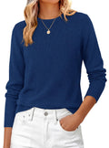 PRETTYGARDEN Womens Fall Basic Long Sleeve Sweater,Soft Knit Fabric, Classic Crew Neck Sweaters, Loose Fit Sweater, Casual Going Out Outfits, Winter Trendy Clothes
