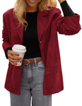 PRETTYGARDEN Women's Faux Suede Western Blazer Jacket