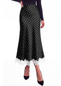 PRETTYGARDEN Women's Flowy Satin Midi A Line Skirt