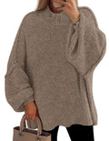 PRETTYGARDEN Women's 2026 Fall Oversized Sweaters Chunky Knit Mock Neck Long Sleeve Casual Trendy Pullover Winter Clothes