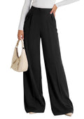 PRETTYGARDEN Women's Wide Leg Work Dress Pants Trousers | Palazzo Pant with Pockets, Lightweight Flowy, High Elastic Waistband, Office Wear, Business Casual Outfits, Fashion Clothing