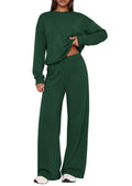 PRETTYGARDEN 2 Piece Lounge Sets for Women Casual Sweatsuits | Soft Fleece Lining,Crew Neck Oversized Sweatshirt & Wide Leg Pants,Workout Airport Matching Set Tracksuit,Fall Winter Outfits