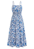 BTFBM Summer Dresses for Women Sundresses Sleeveless Spaghetti Strap Boho Beach Vacation Outfits Spring Maxi Dress
