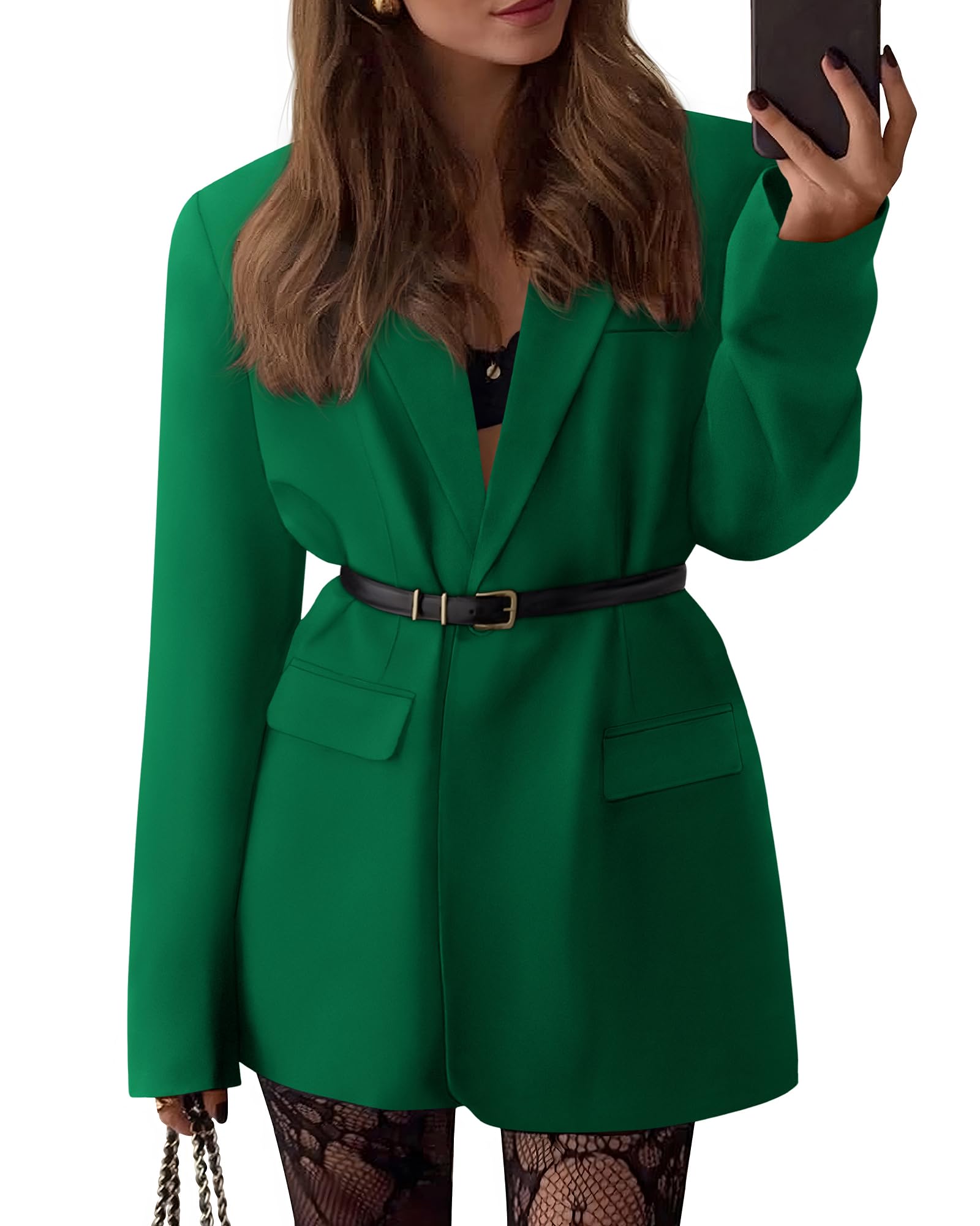 BTFBM Blazers for Women Spring Business Casual Clothes Open Front Oversized Winter Coats Work Office Suit Jackets