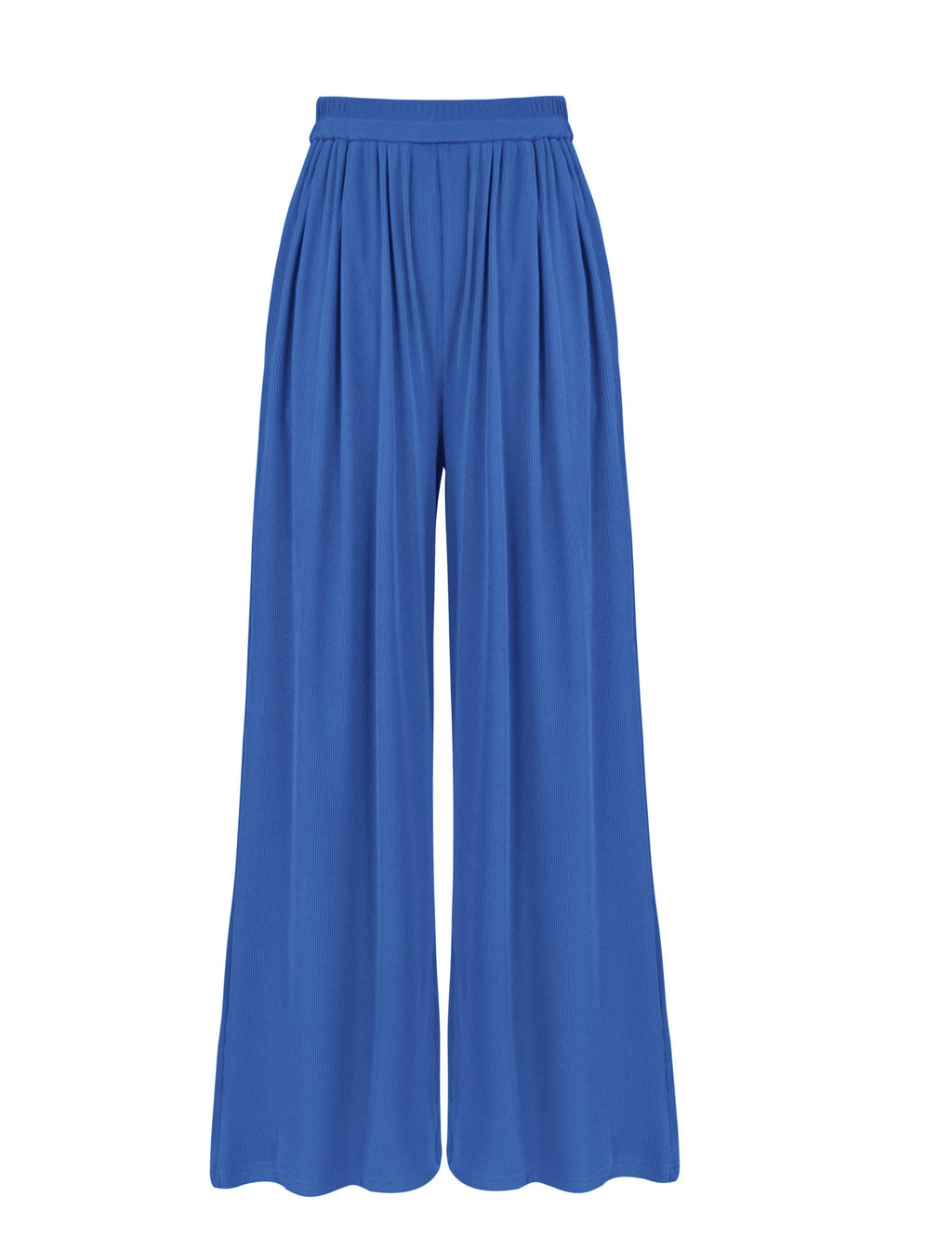 BTFBM Palazzo Pants for Women Spring Summer Clothes Pockets High Waist Casual Knit Flowy Wide Leg Trousers