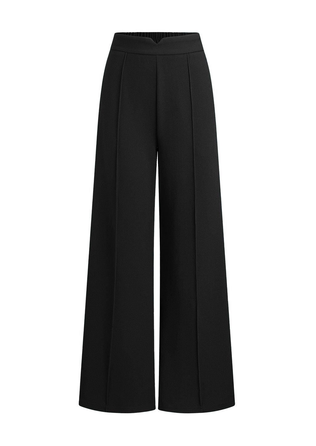 PRETTYGARDEN Women's Dressy Casual Wide Leg Palazzo Pants | V Notch High Waist, Soft Stretchy Knit Flowy Long Lounge Trousers, Casual Daily Office Work Outfits, 2026 Fall Clothes