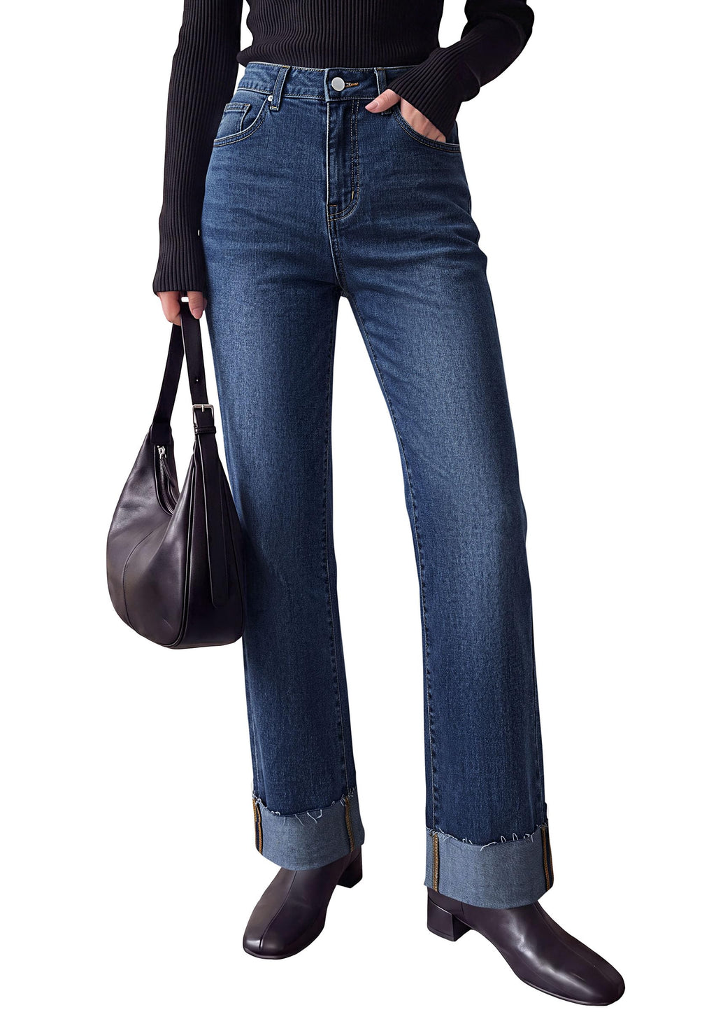 PRETTYGARDEN Women's Baggy Denim Jeans Wide Leg Pants