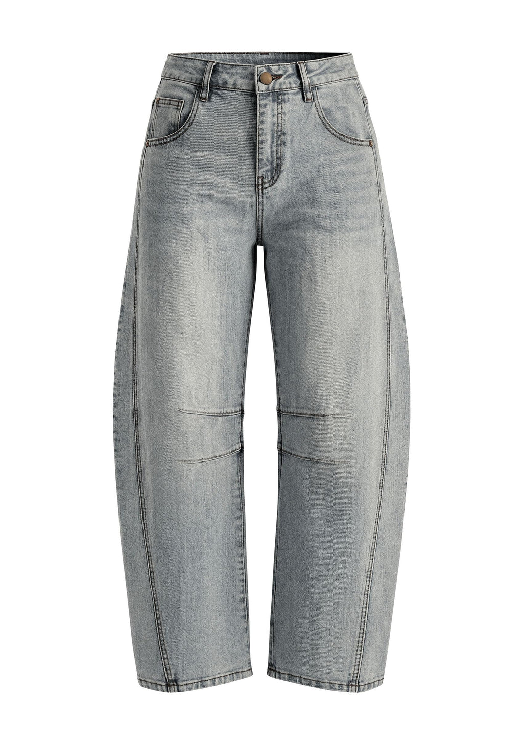 PRETTYGARDEN Women's Barrel Baggy Jeans High Waisted Pants