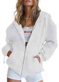 PRETTYGARDEN Women's Zip Up Y2K Hoodies Casual Long Sleeve Sweatshirts Fall Spring Track Jackets with Pockets