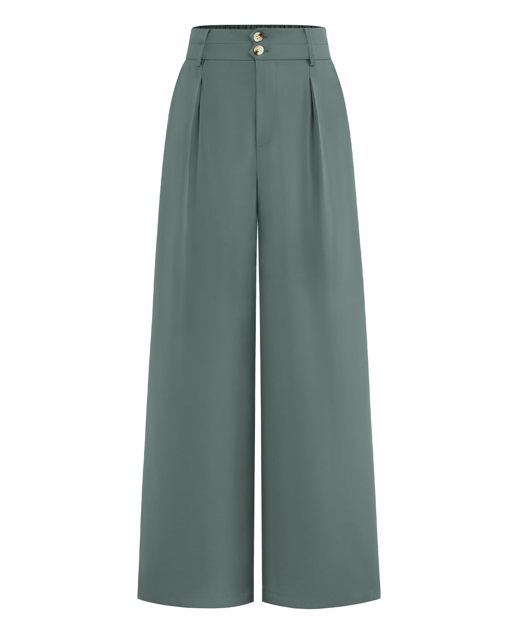 BTFBM Women Wide Leg Dress Pants High Waisted Button Pleated Business Casual Trousers Office Work Palazzo Pants