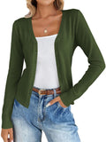FreshPretty Womens Lightweight Long Sleeve Cardigan Button Up Sweaters,Open Front Casual Cardigans, Soft V Neck Knit Tops, Cute Knitwear Coats,Fall Winter Business Office Vacation Outfits
