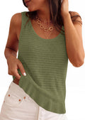 PRETTYGARDEN Sleeveless Sweater Tops for Women Spring Boho Tank Top Summer Crochet Scoop Neck Beach Vacation Clothes