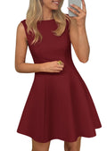 PRETTYGARDEN Cocktail Dresses for Women Summer Formal Boat Neck A Line Spring Elegant Graduation Party Mini Dress