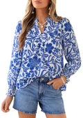PRETTYGARDEN Women's Boho Floral Blouses Dressy Casual