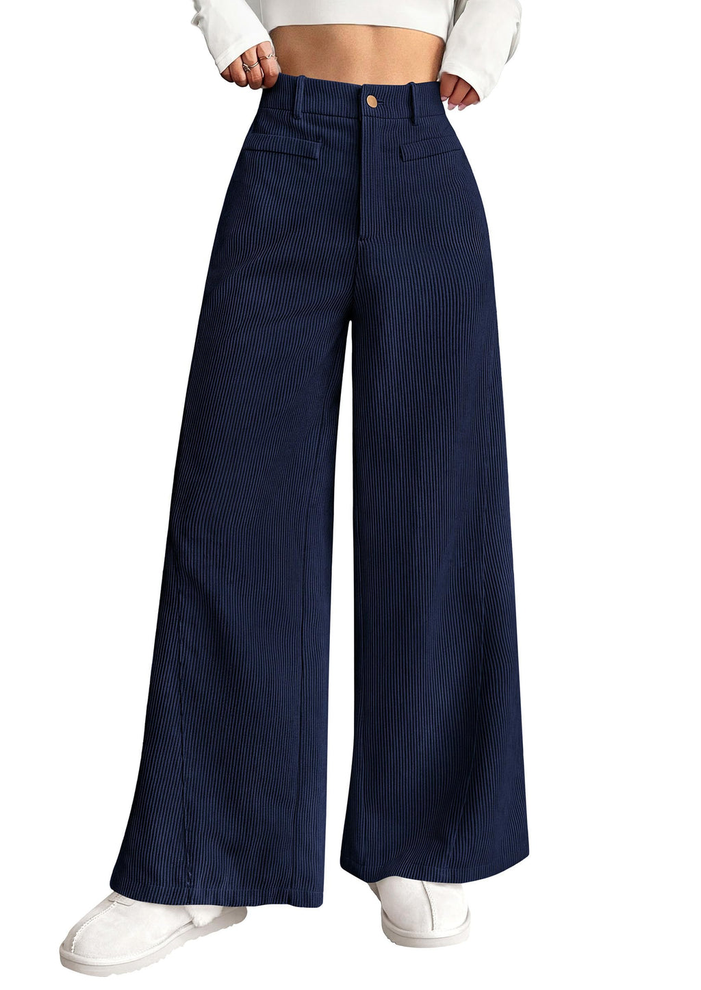 PRETTYGARDEN Women's High Waisted Corduroy Pants Casual