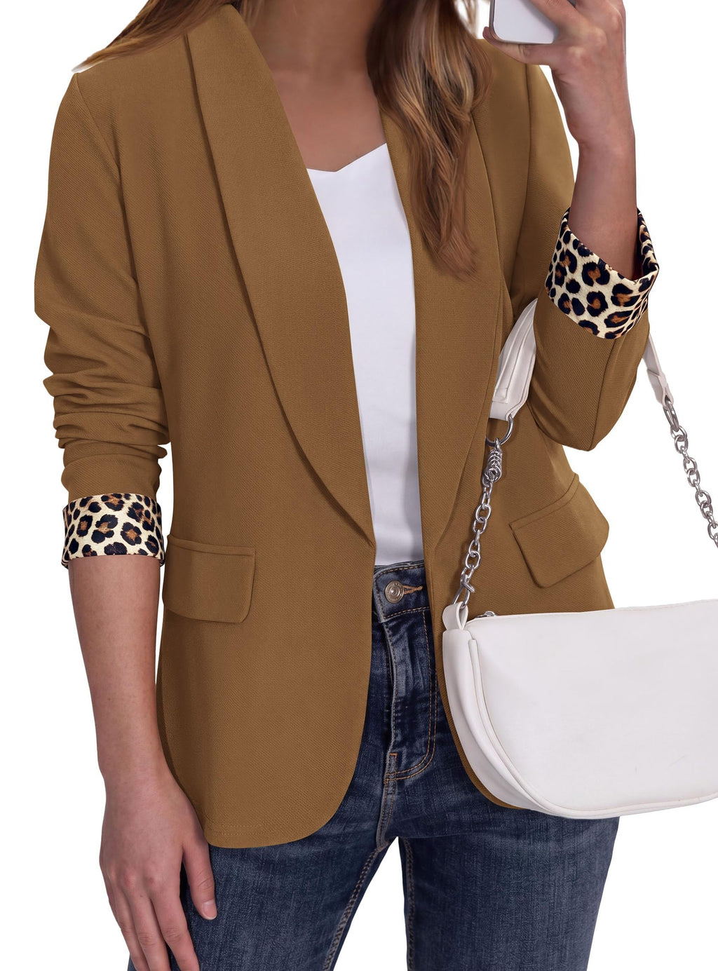 PRETTYGARDEN Blazers for Women Business Casual Open Front Lapel Suit Jacket