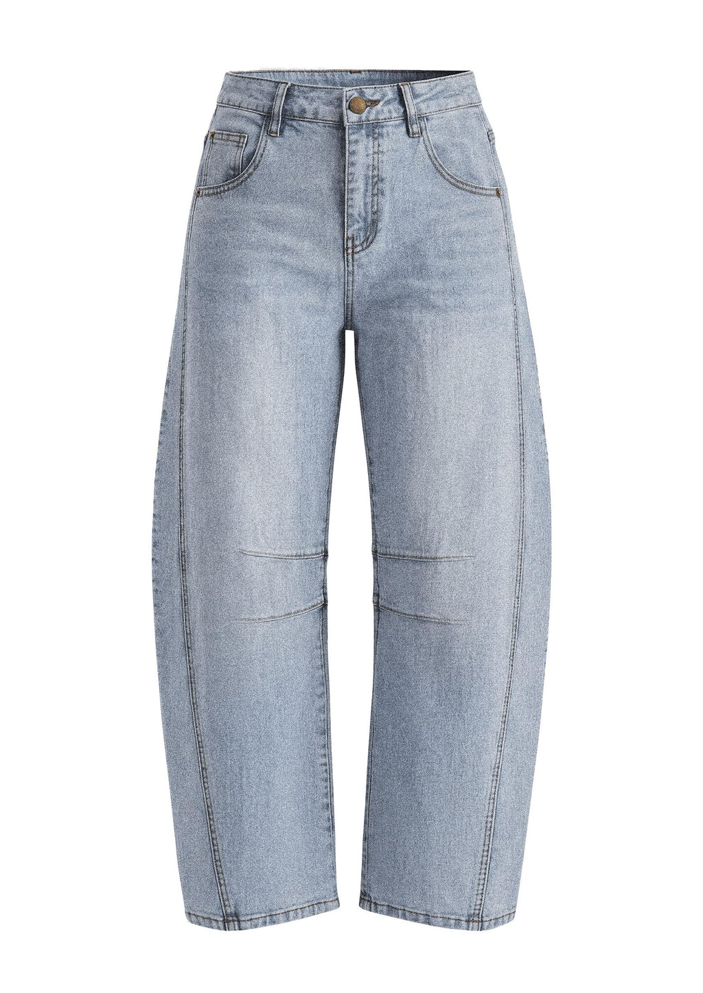 PRETTYGARDEN Women's Barrel Baggy Jeans High Waisted Pants