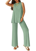 PRETTYGARDEN Women's 2 Piece Lounge Set Summer Casual Loose Tank Top Wide Leg Pants Matching Travel Outfits Tracksuit