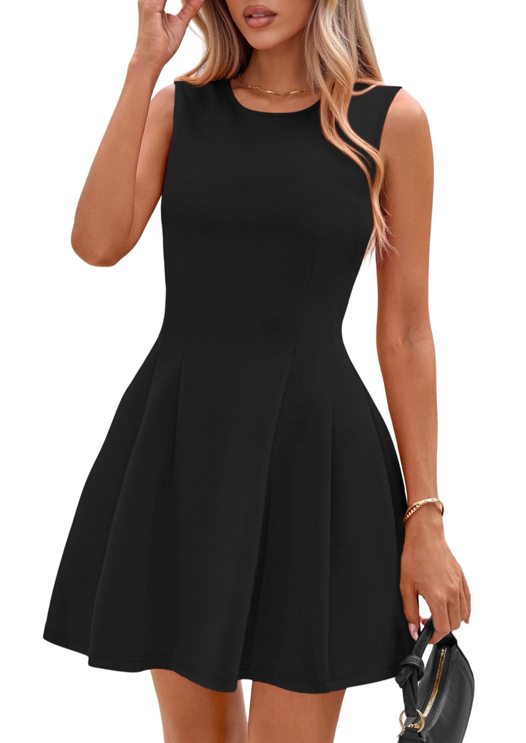 PRETTYGARDEN Summer Dresses for Women Elegant Classy Spring A Line Business Casual Work Graduation Cocktail Short Dress