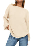 PRETTYGARDEN Women's Fall Sweaters Casual Crew Neck Long Sleeve Pullover Tops Ribbed Knit Loose Fit Winter Clothes