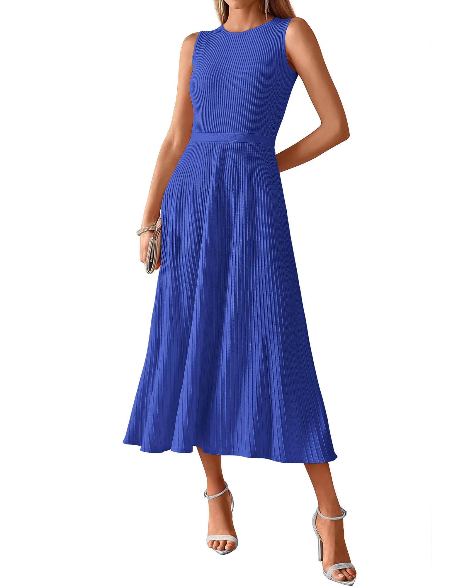 BTFBM Summer Maxi Dresses for Women Strapless Ruched Tube Top Beach Vacation Spring Wedding Guest Dress Pockets