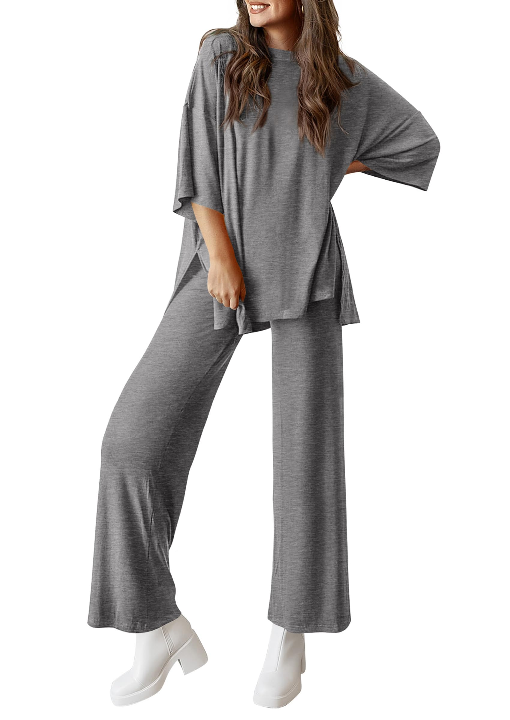 PRETTYGARDEN Two Piece Sets For Women Summer Fashion Lounge Matching Set Travel Vacation Airport Outfits Clothing