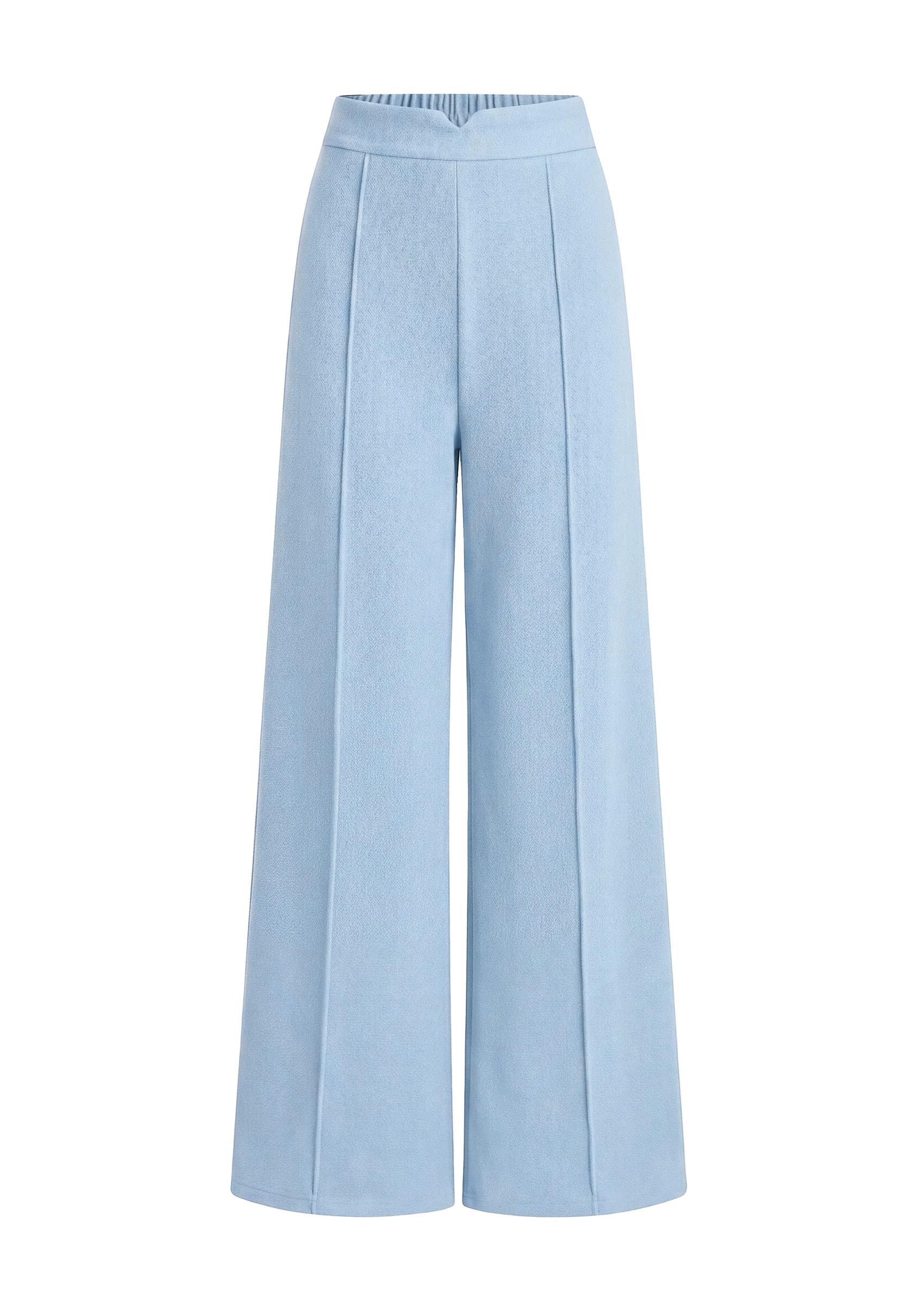 PRETTYGARDEN Women's Dressy Casual Wide Leg Palazzo Pants | V Notch High Waist, Soft Stretchy Knit Flowy Long Lounge Trousers, Casual Daily Office Work Outfits, 2026 Fall Clothes